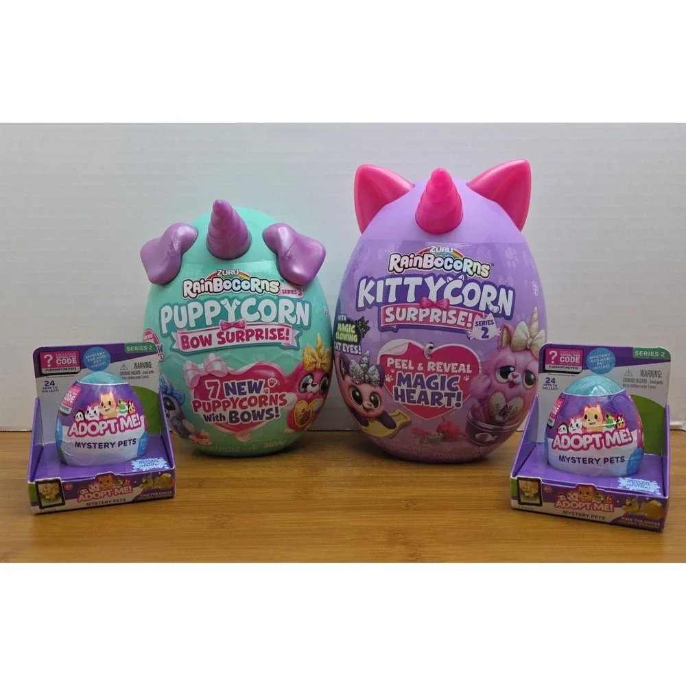 ZURU Rainbocorns Puppycorn & Kittycorn Surprise Egg Bundle Pack Factory Sealed